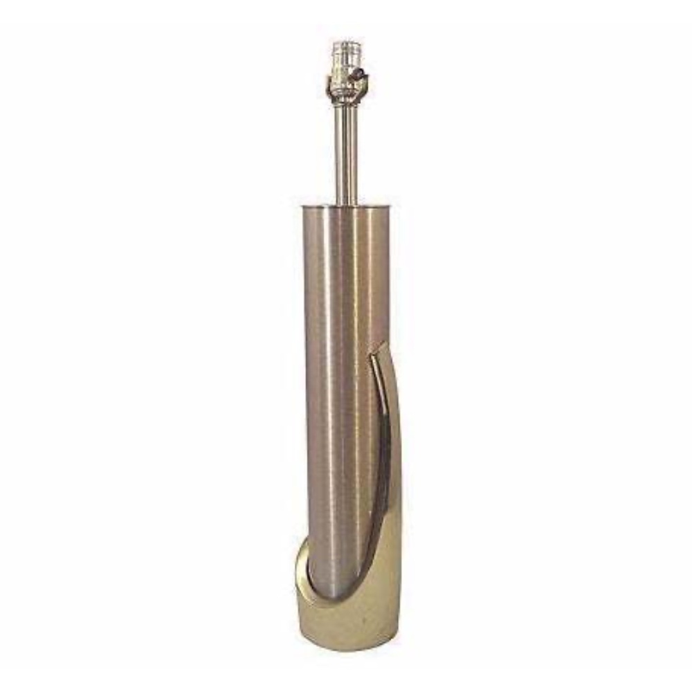 Mid-Century Modern Laurel Lamp Brushed Steel Brass Modernist Cylinder La…